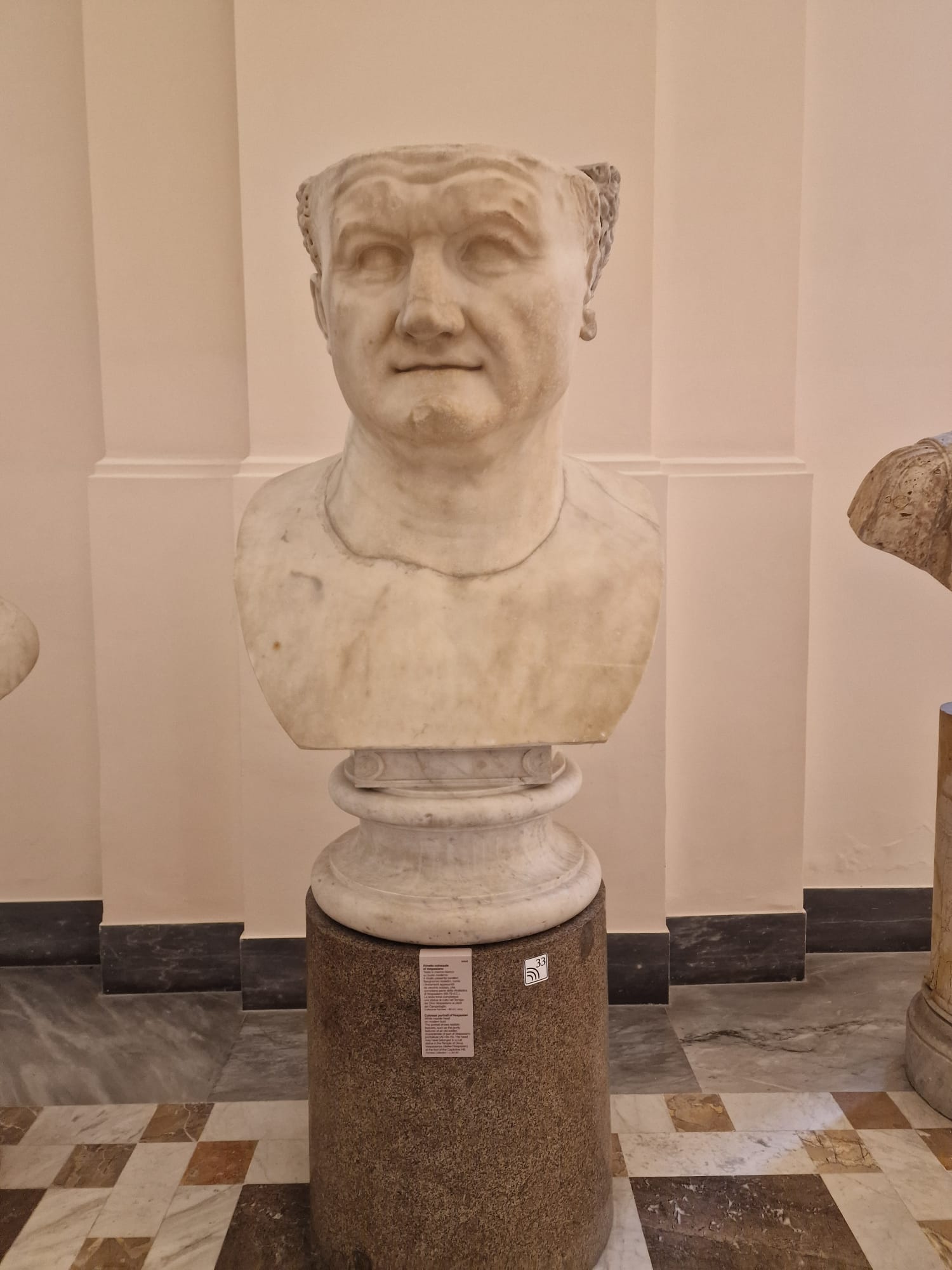 Napoli, Gennaio 2025, Museo Archeologico Nazionale, testa colossale di Vespasiano